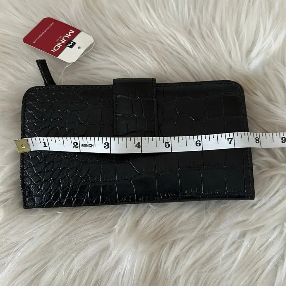 Mundi | Crocodile Tab Wallet NWT